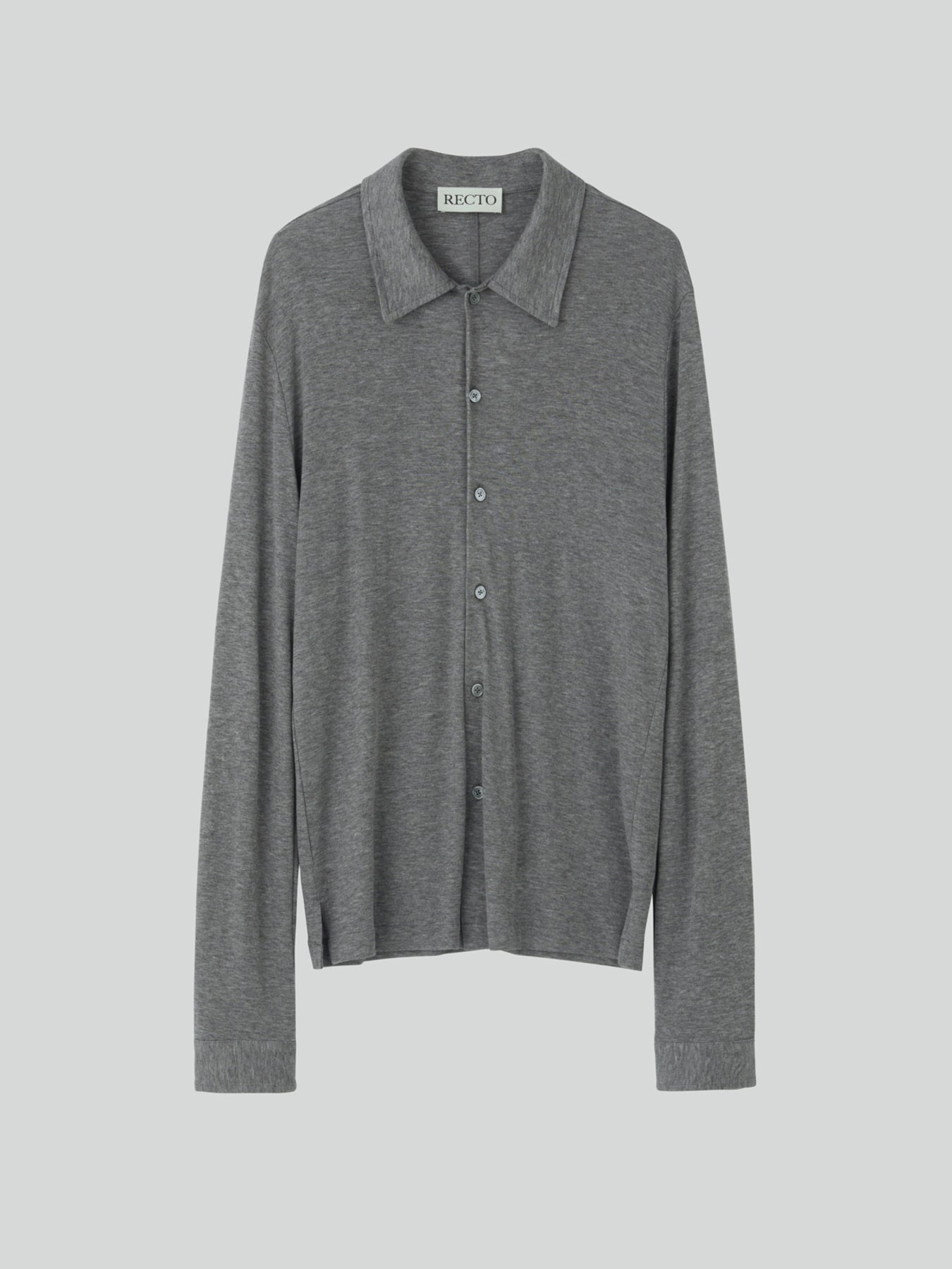 Recto - Slim Fit Jersey Shirt (Melange Grey) product image 6 | TRAB K-Fashion Australia