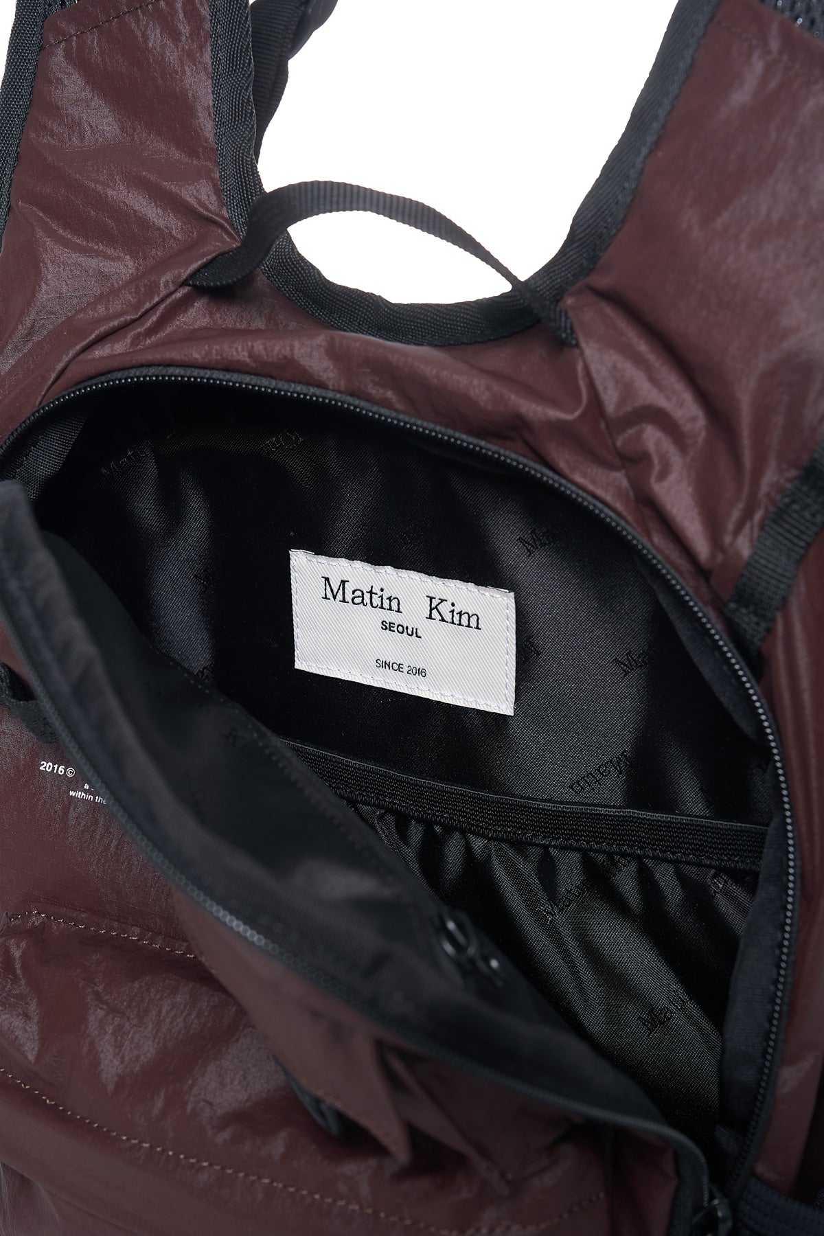 Matin Kim - Multi-pocket Lite Mini Backpack (Dark Brown) product image 4 | TRAB K-Fashion Australia