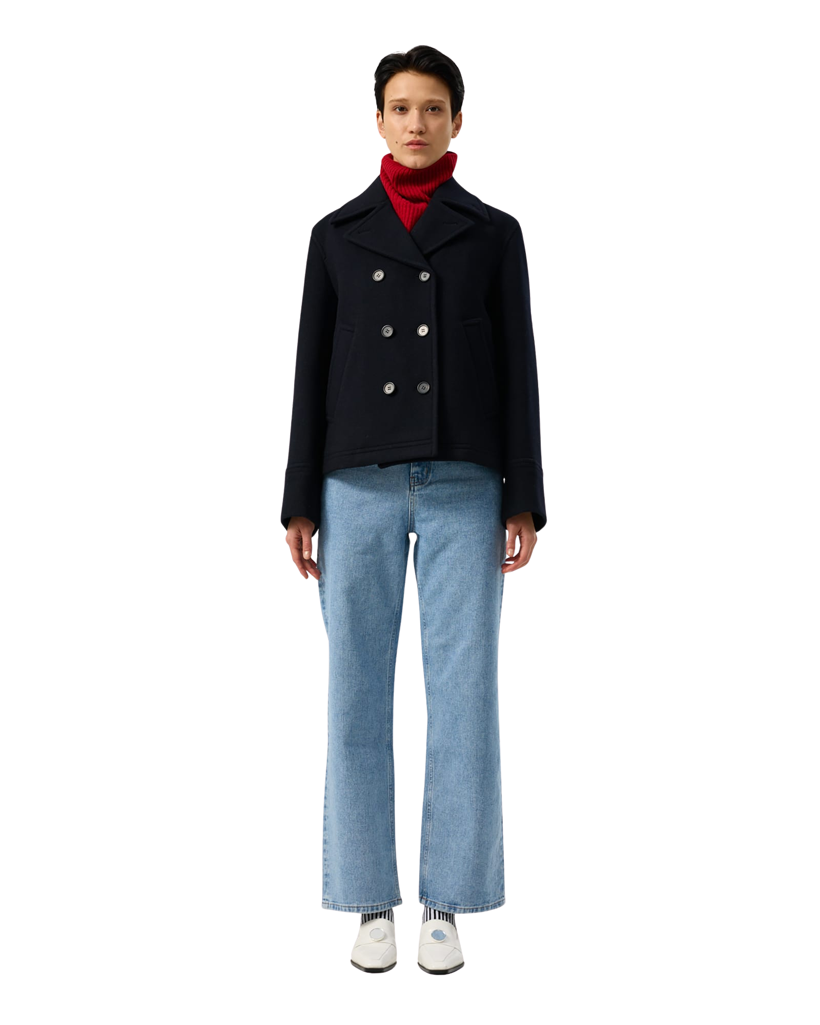 Kimhe Kim - Classic Pea Coat (Dark Navy) product image 2 | TRAB K-Fashion Australia