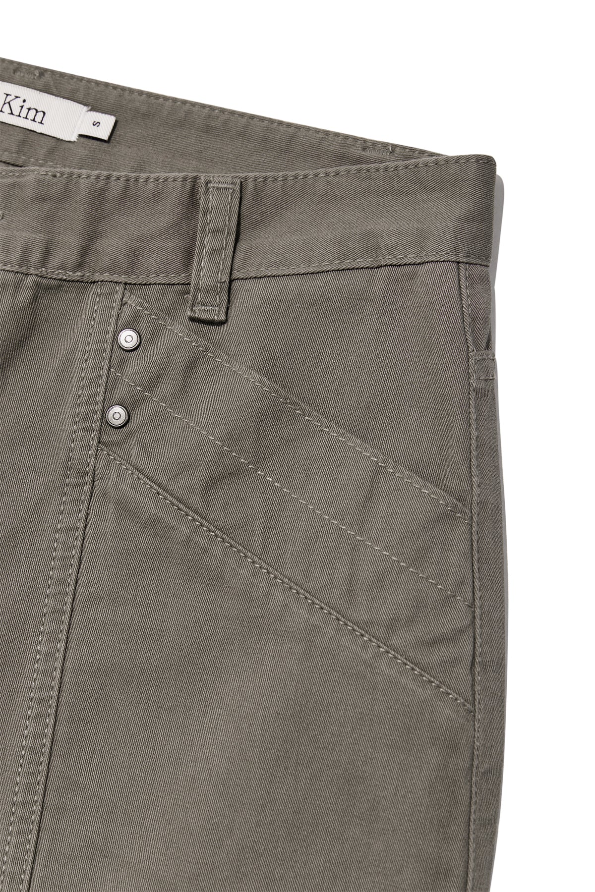 Matin Kim - Semi Slimfit Bermuda Pants (Khaki) product image 4 | TRAB K-Fashion Australia