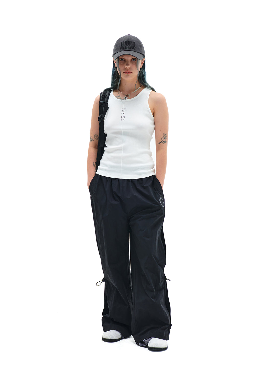 Matin Kim - Side Cut Out Layered Pants (Black) product image 9 | TRAB K-Fashion Australia