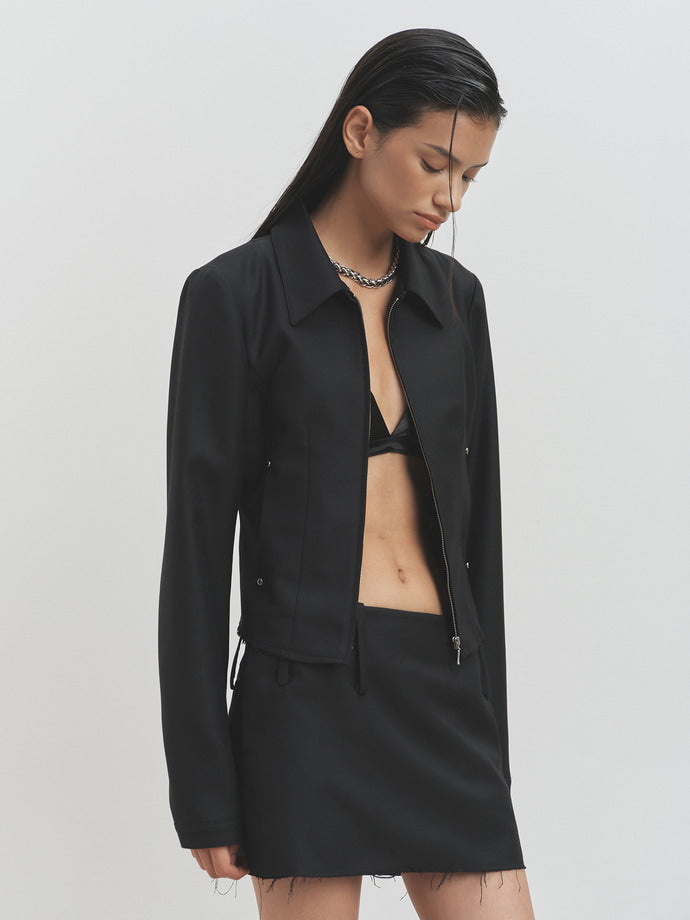 Tonywack - Distressed Wool Short Jacket (Black) product image 5 | TRAB K-Fashion Australia