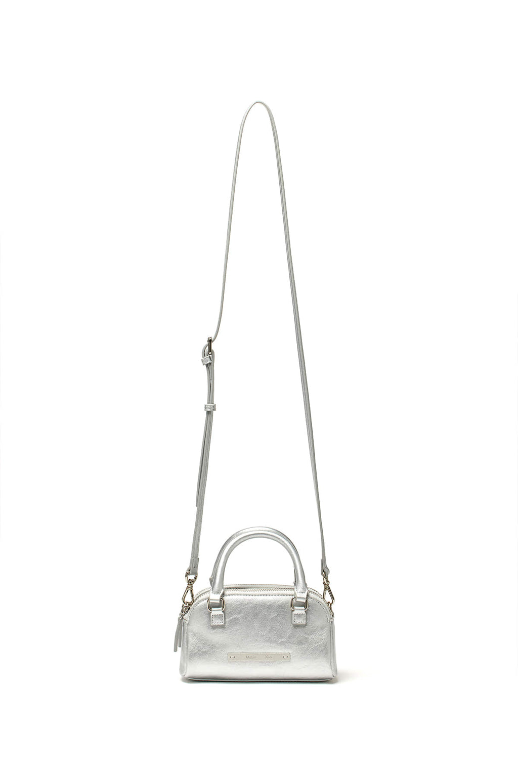 Matin Kim - Double Zipper Mini Cross Bag (Silver) product image 3 | TRAB K-Fashion Australia