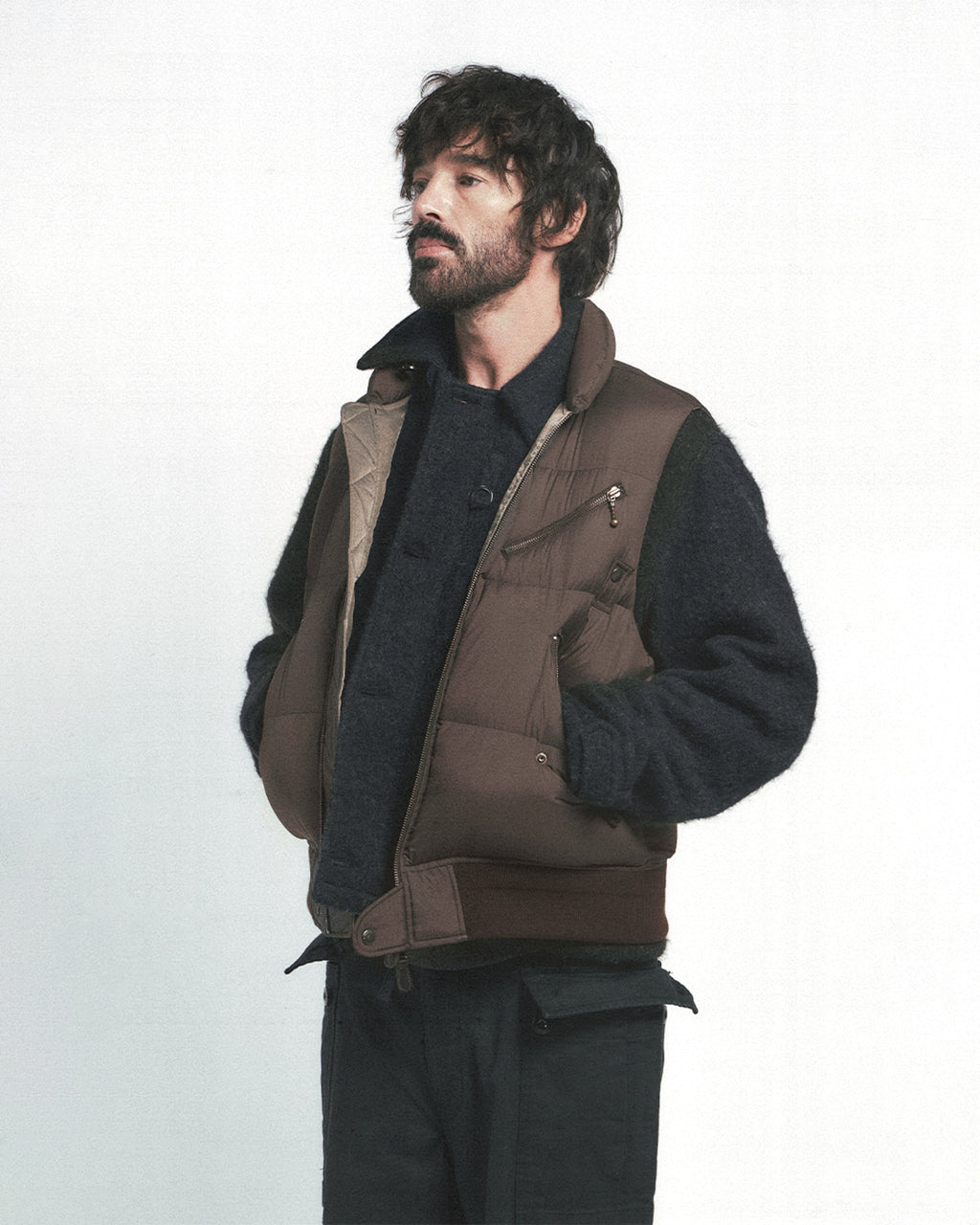 Eastlogue - Ma-1 Down Vest (Brown) product image 2 | TRAB K-Fashion Australia