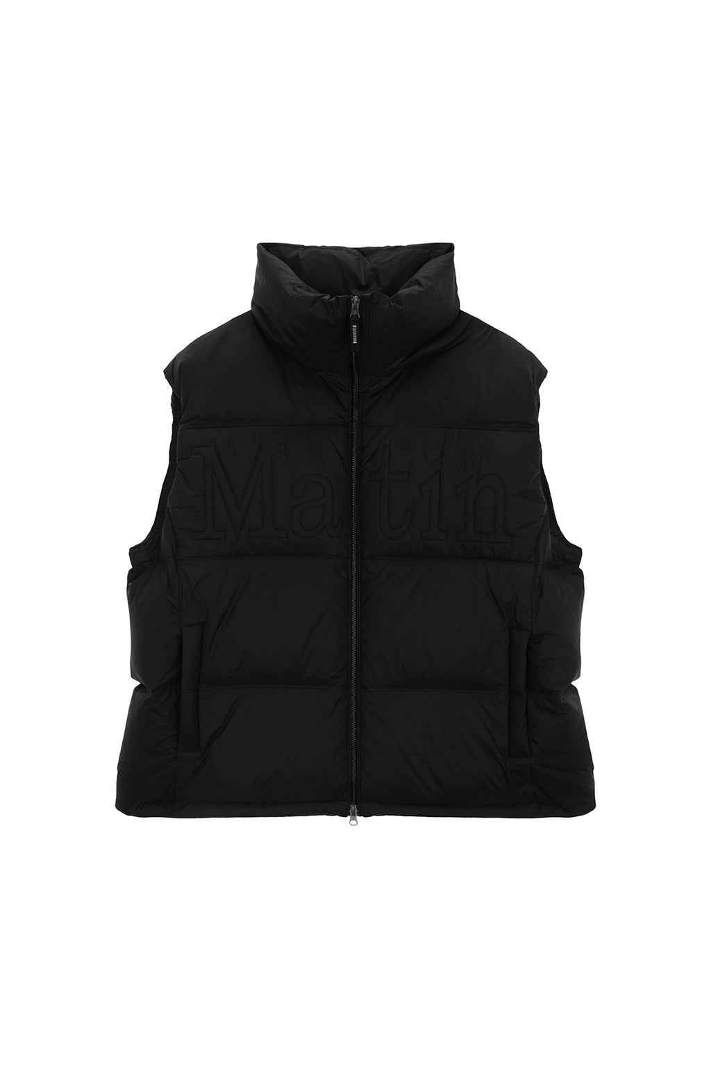 Matin Kim - Big Logo Point Down Vest (Black) product image 1 | TRAB K-Fashion Australia