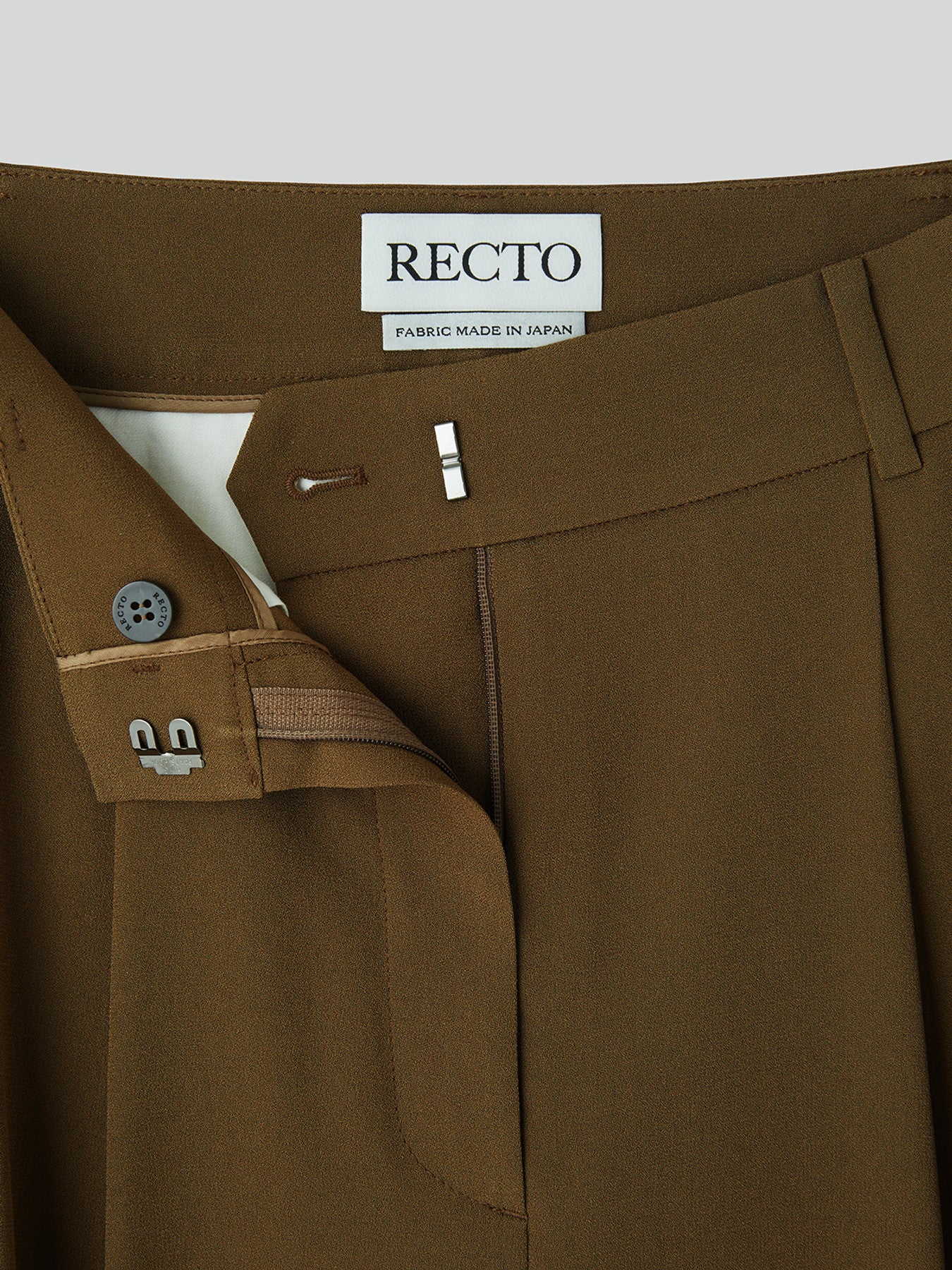 Recto - Tuxedo Detail Fluid Suit Pants (Ochre) product image 7 | TRAB K-Fashion Australia