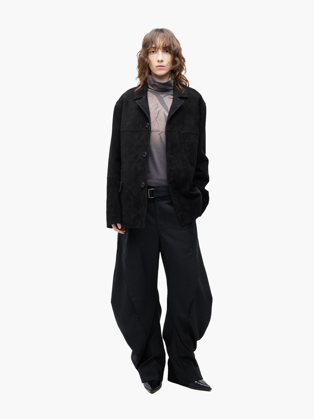Jiyong Kim - Goat Suede Work Jacket (Black) product image 3 | TRAB K-Fashion Australia