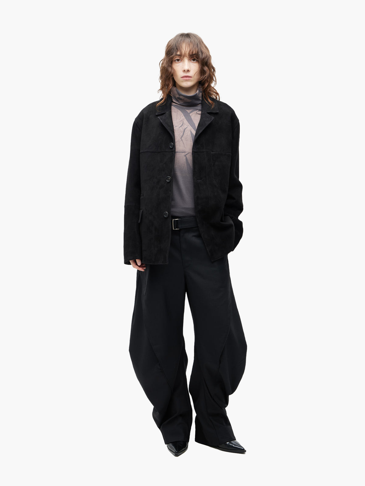 Jiyong Kim - Goat Suede Work Jacket (Black) product image 3 | TRAB K-Fashion Australia