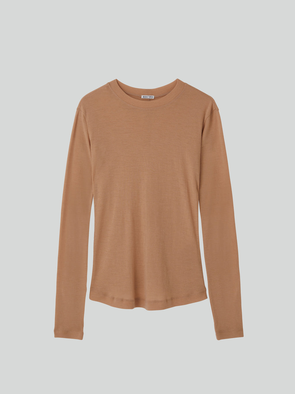 Recto - Slim Fit Wool Jersey T-Shirt (Beige) product image 10 | TRAB K-Fashion Australia