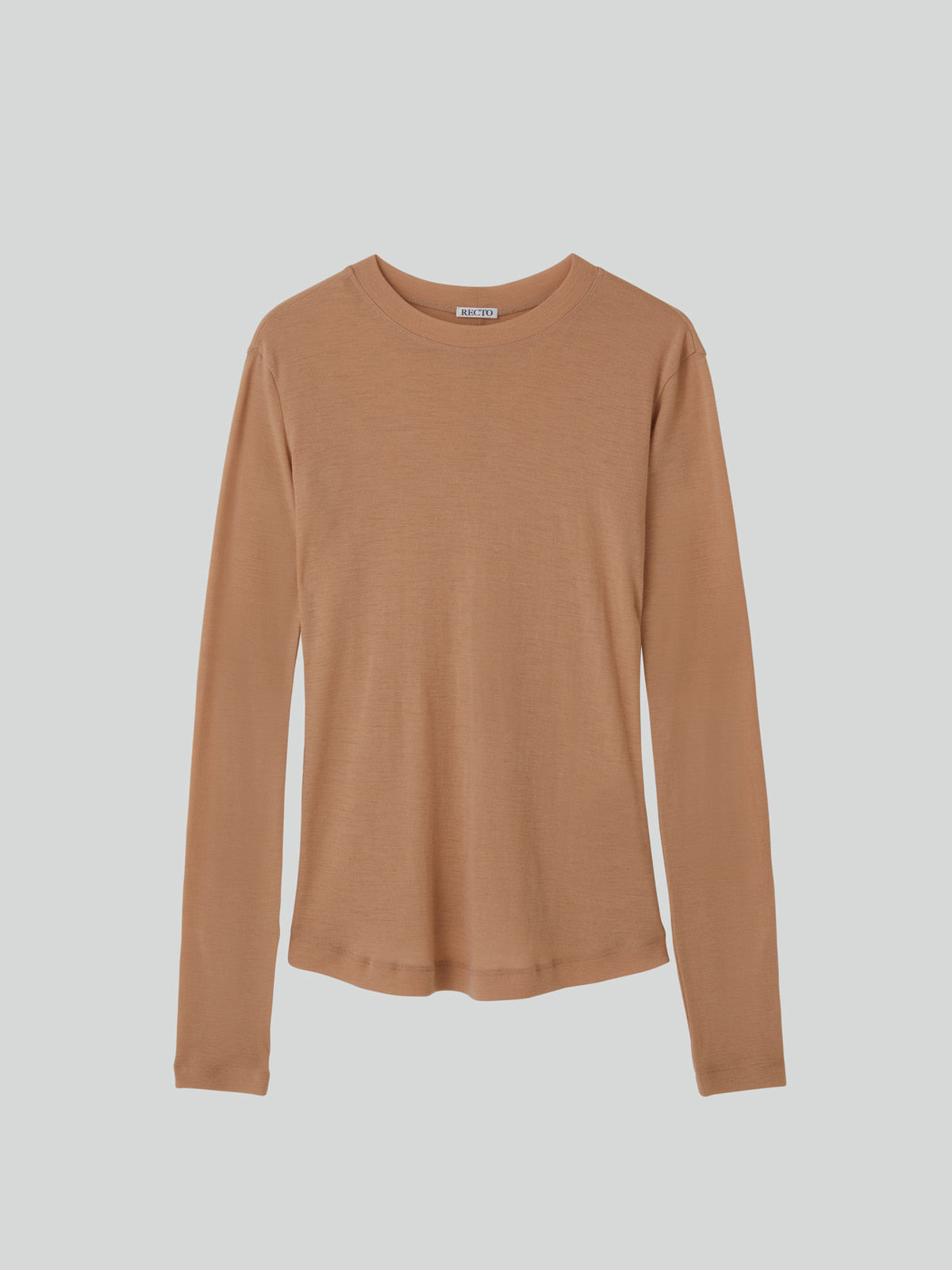Recto - Slim Fit Wool Jersey T-Shirt (Beige) product image 10 | TRAB K-Fashion Australia