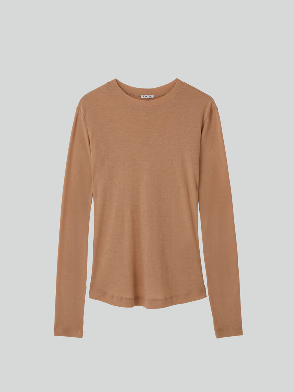 Recto - Slim Fit Wool Jersey T-Shirt (Beige) product image 10 | TRAB K-Fashion Australia