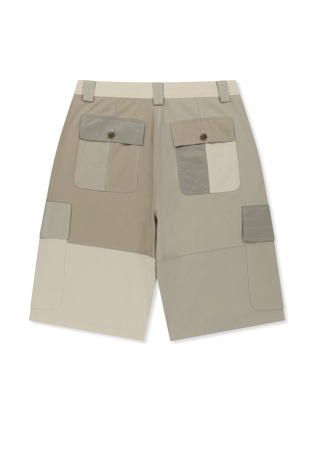 Matin Kim - Patchwork Cargo Bermuda Pants (Beige) product image 3 | TRAB K-Fashion Australia