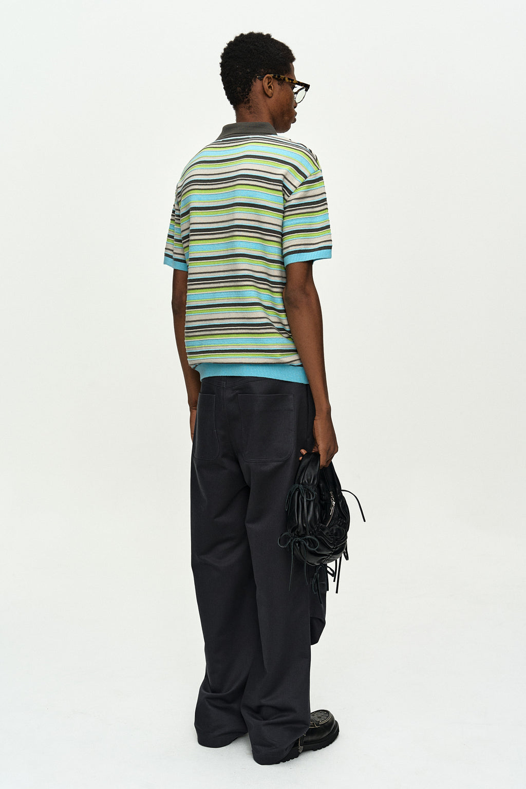 Andersson Bell - Stripe Wool Polo Sweater (Sky Blue) product image 4 | TRAB K-Fashion Australia