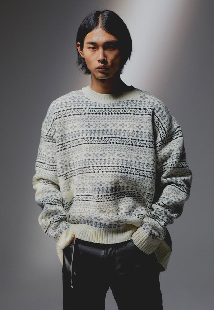 Tonywack - Flow Fair-Isle Sweater (Ecru) product image 2 | TRAB K-Fashion Australia