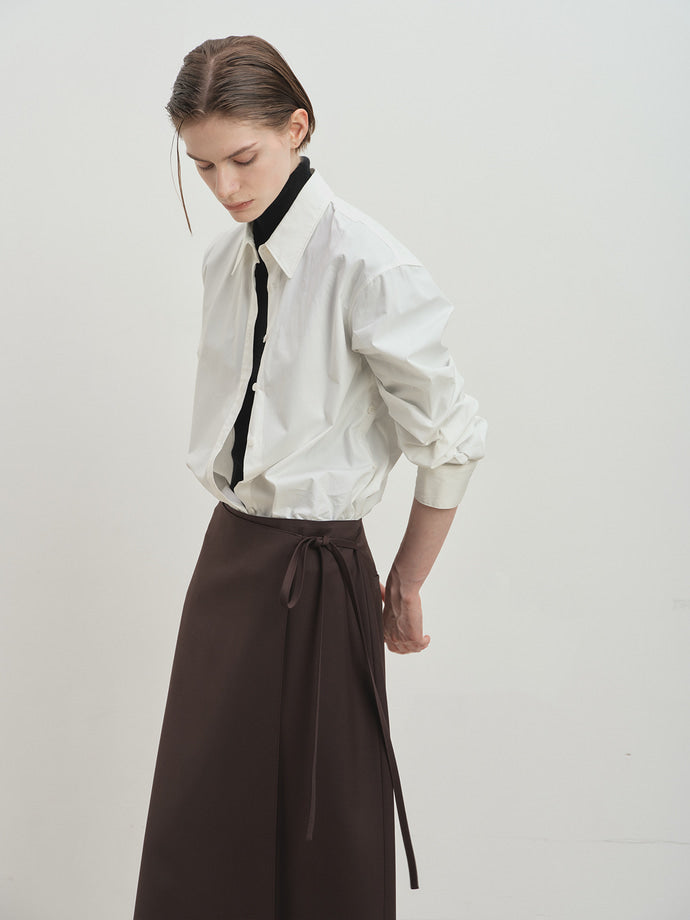 Tonywack - Wool Wrap Midi-Skirt (Ebony) product image 6 | TRAB K-Fashion Australia