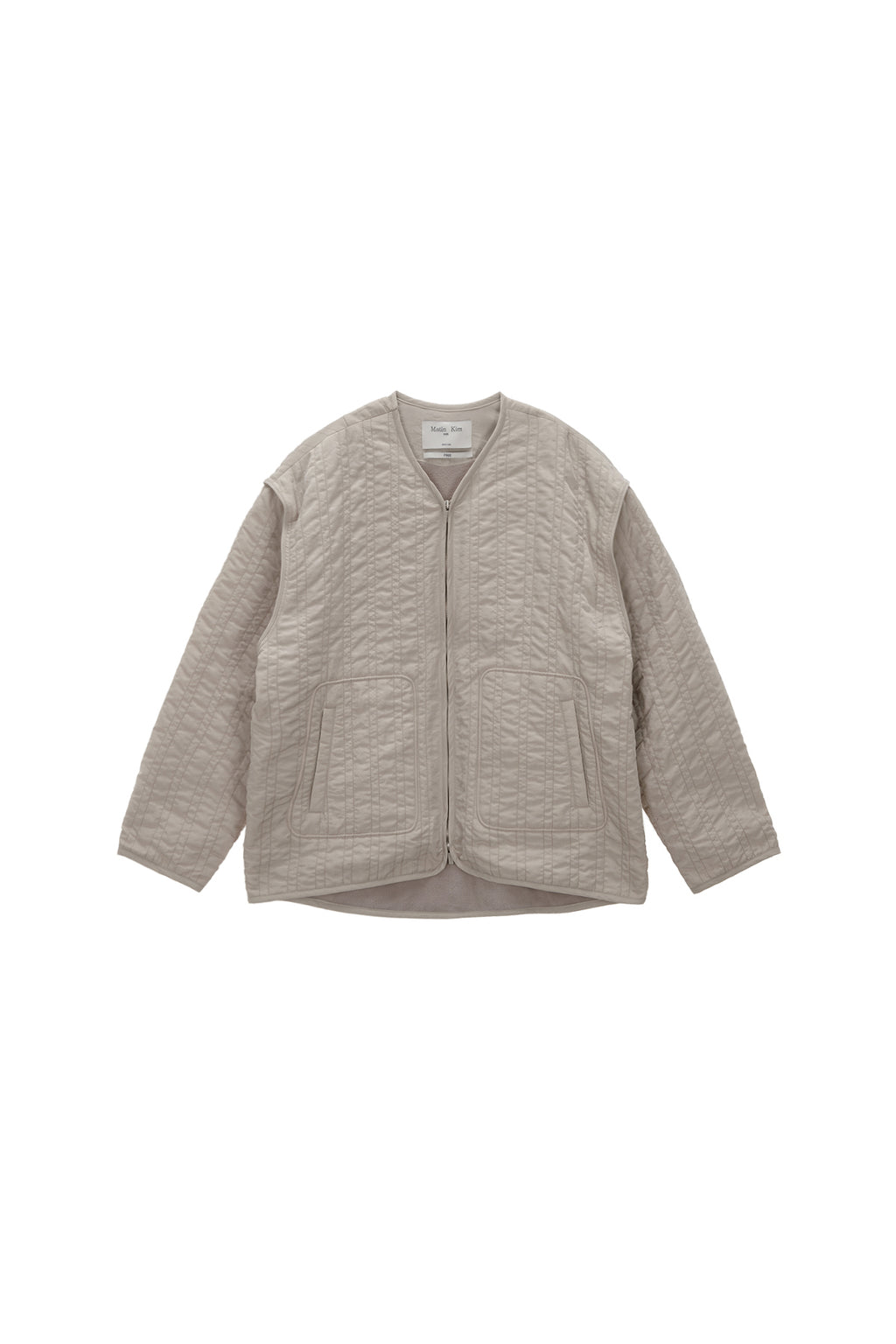 Matin Kim - Warm Up Quilting Jumper (Light Beige) product image 1 | TRAB K-Fashion Australia