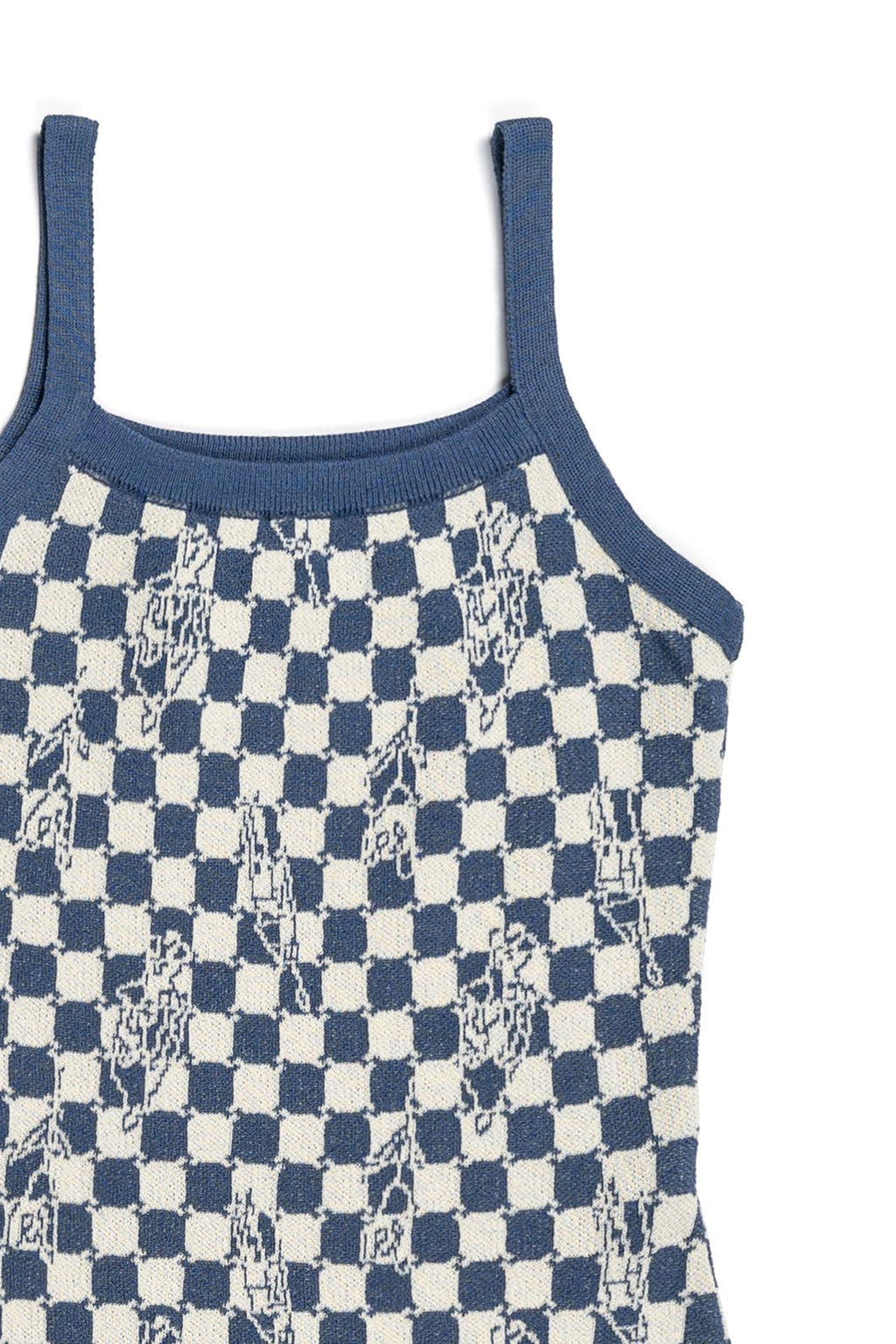 Ioedle - Checkerboard Illusion Sleeveless Knit Dress Naver (OC) product image 4 | TRAB K-Fashion Australia