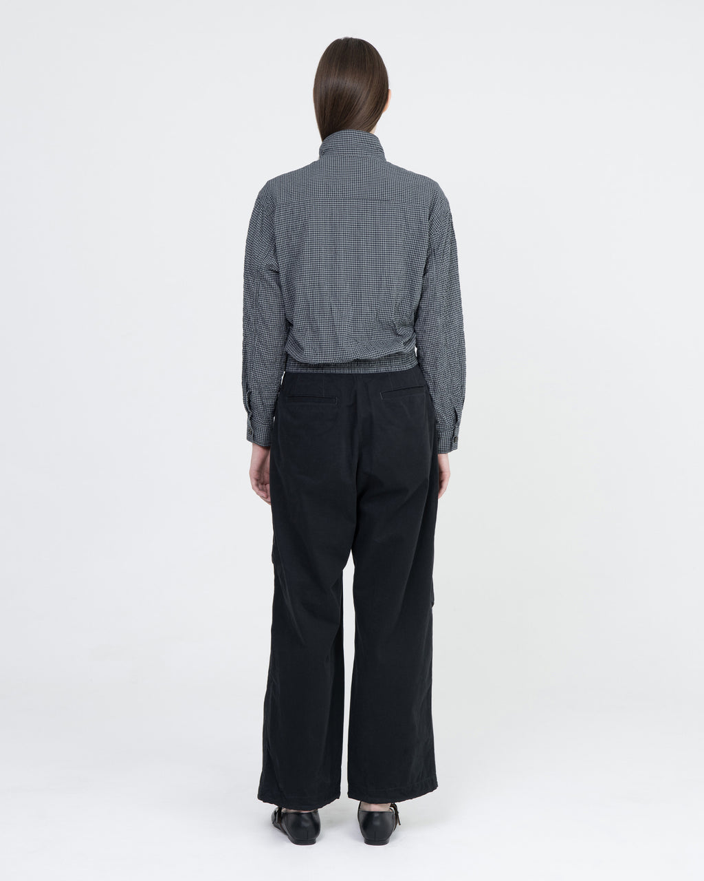 Brownyard - Organic Cotton Stand Collar Blouson (Grey Check) product image 3 | TRAB K-Fashion Australia