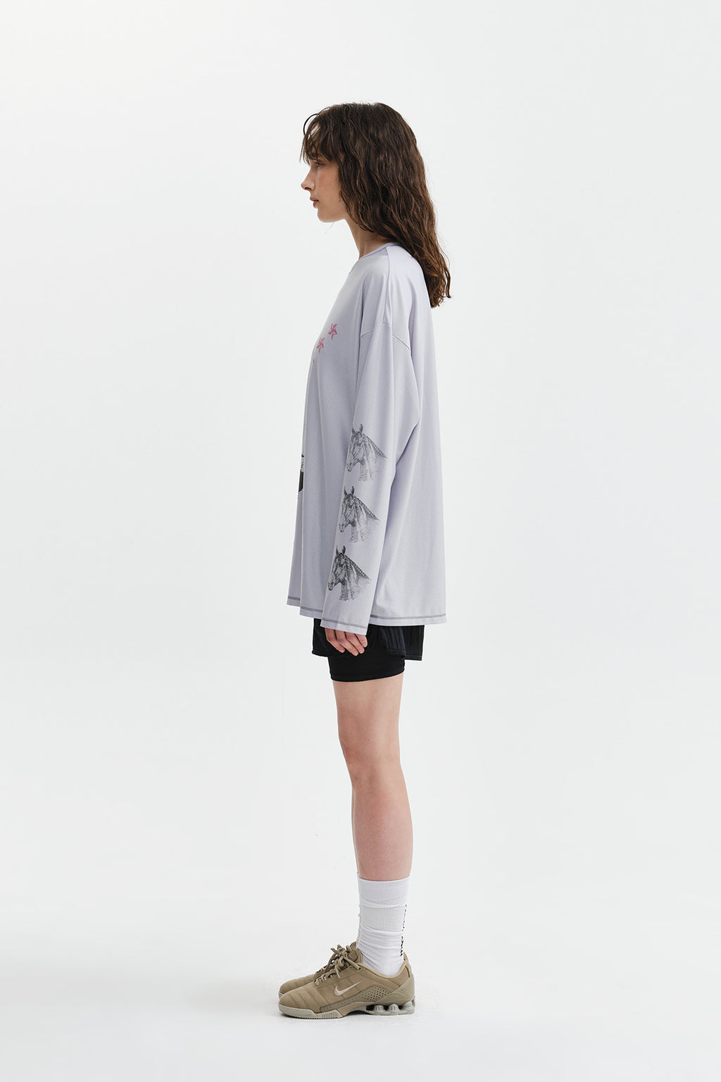Matin Kim - Matin Pace Graffiti Covered Top (Grey) product image 7 | TRAB K-Fashion Australia
