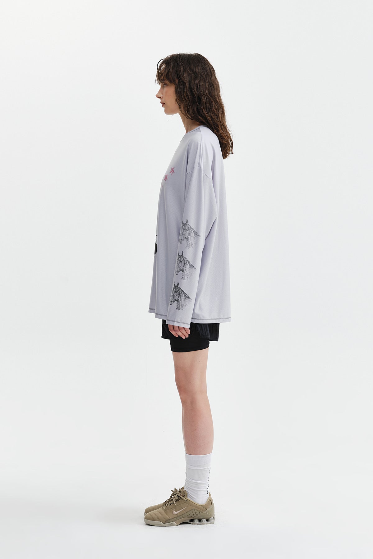 Matin Kim - Matin Pace Graffiti Covered Top (Grey) product image 7 | TRAB K-Fashion Australia