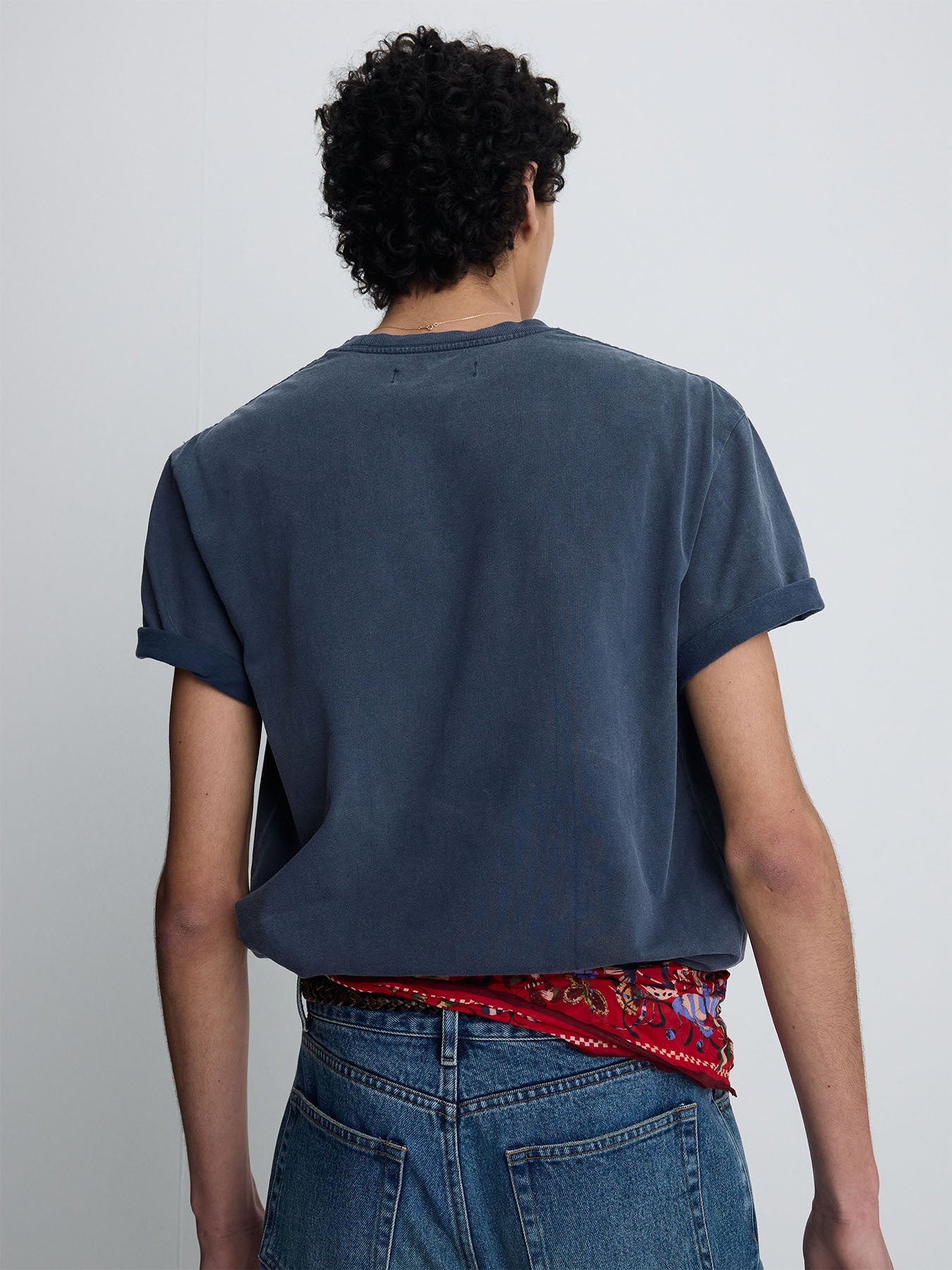 Tonywack - Garment-Dyed Sound Bar T-Shirt (Faded Navy) product image 5 | TRAB K-Fashion Australia