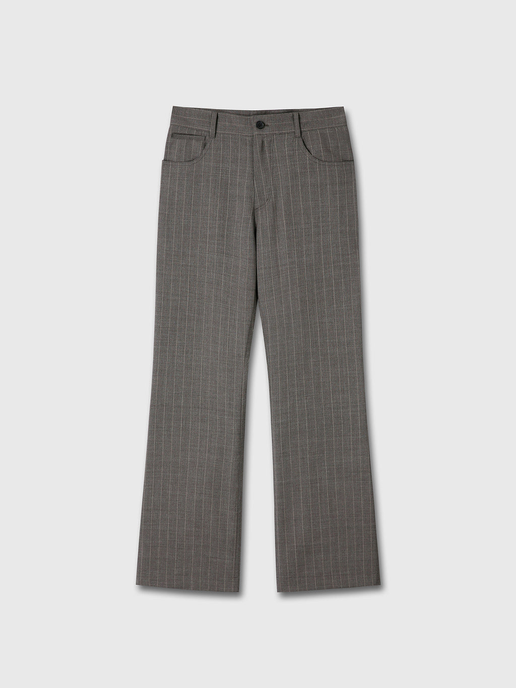Tonywack - Striped Wool Flared-Leg Pants (Taupe) product image 8 | TRAB K-Fashion Australia