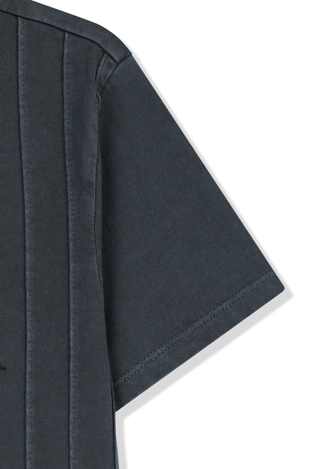 Matin Kim - Washed Logo Full Pintuck Top (Smoke Blue) product image 4 | TRAB K-Fashion Australia