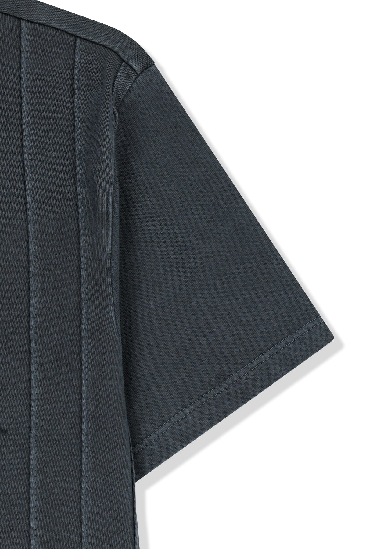 Matin Kim - Washed Logo Full Pintuck Top (Smoke Blue) product image 4 | TRAB K-Fashion Australia