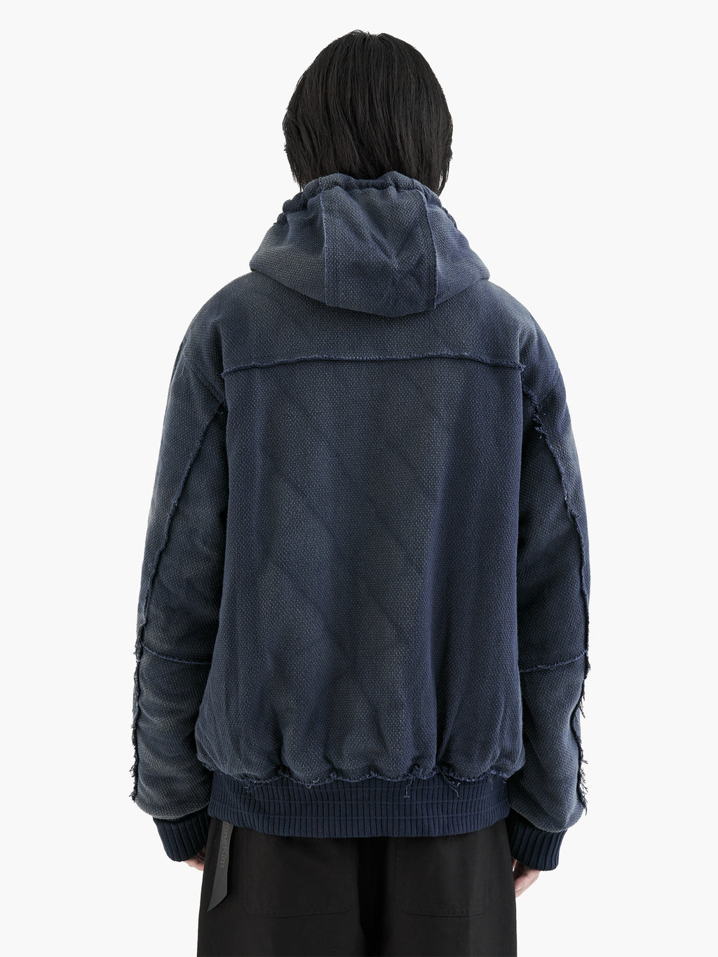 Jiyong Kim - Sun-Bleached Raw Edged Work Jacket (Navy) product image 7 | TRAB K-Fashion Australia