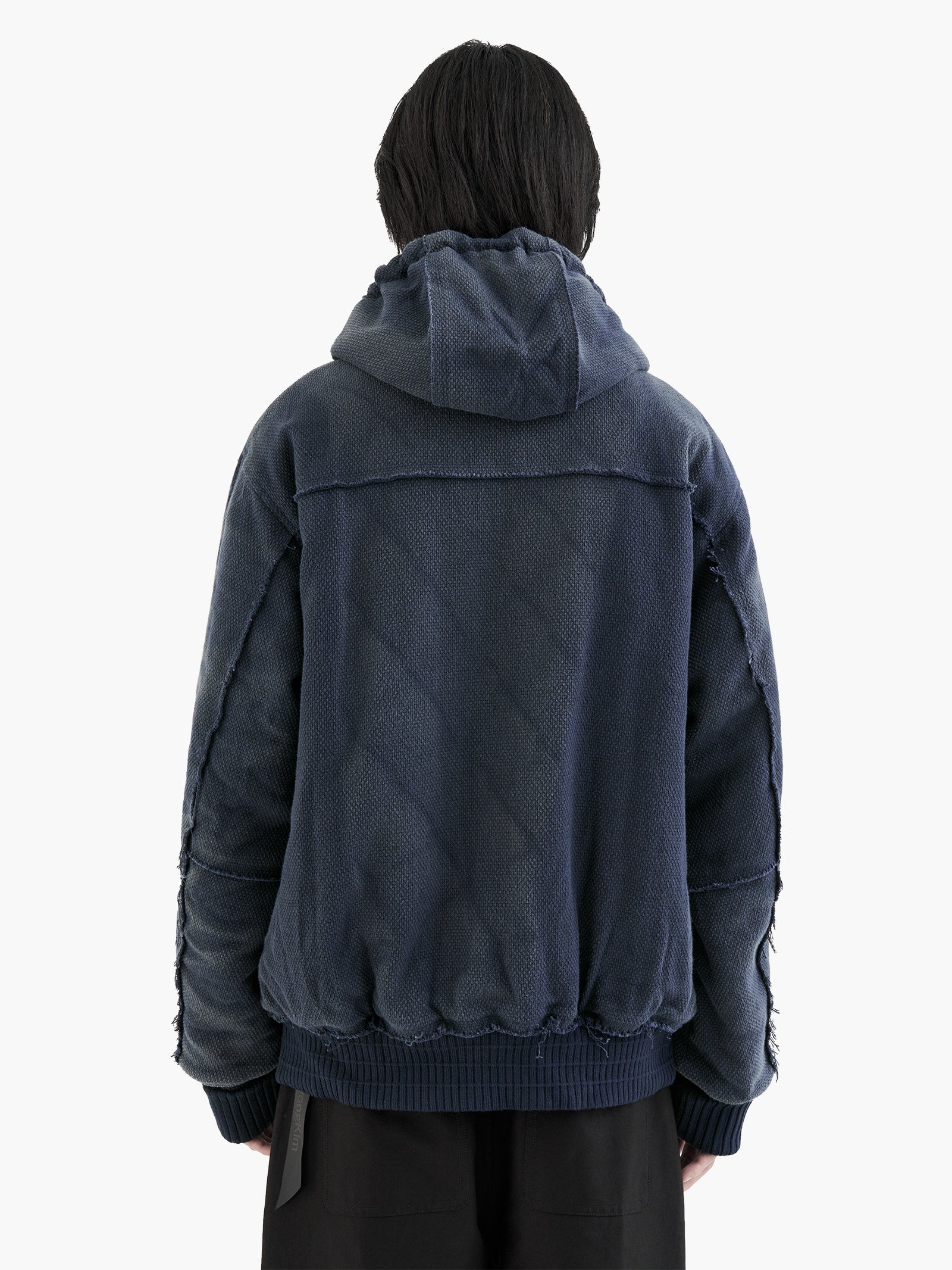 Jiyong Kim - Sun-Bleached Raw Edged Work Jacket (Navy) product image 7 | TRAB K-Fashion Australia