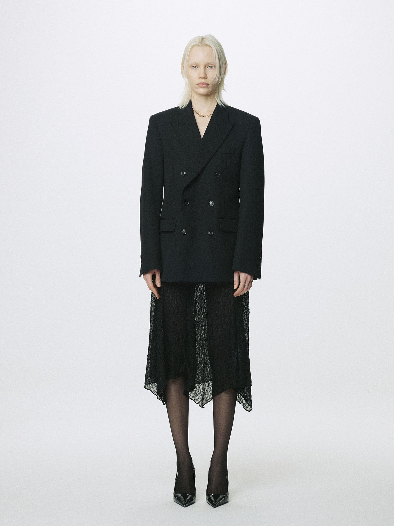 Tonywack - Lace Draped Skirt (Black) product image 1 | TRAB K-Fashion Australia