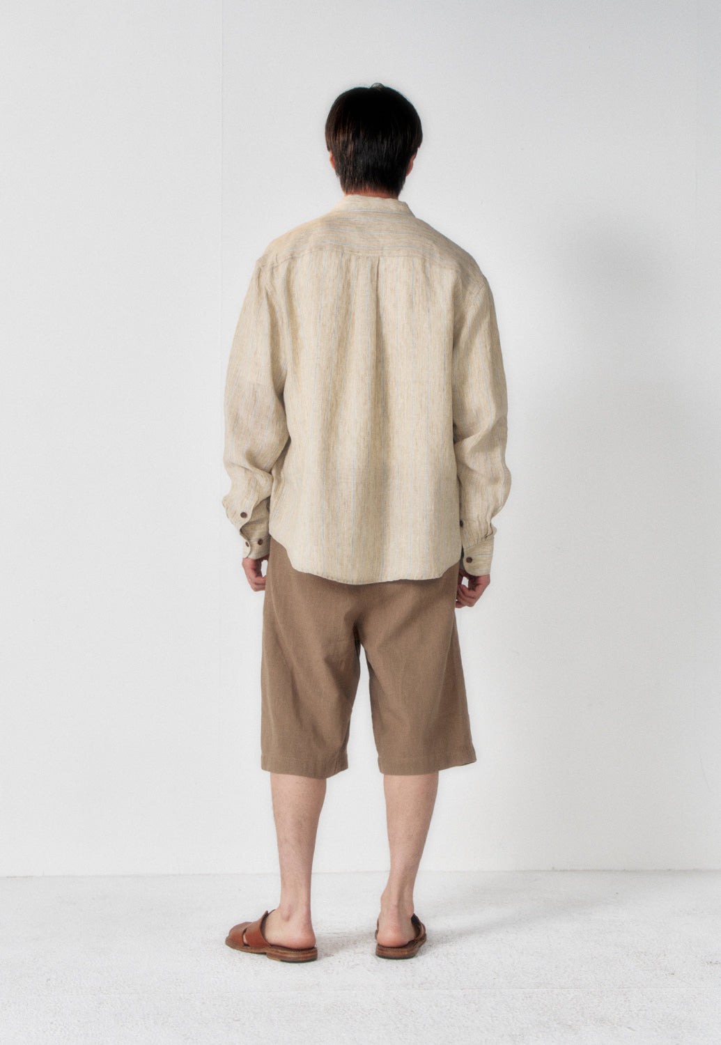 Art if acts - Washed Linen Bermuda Shorts (Khaki Beige) product image 4 | TRAB K-Fashion Australia