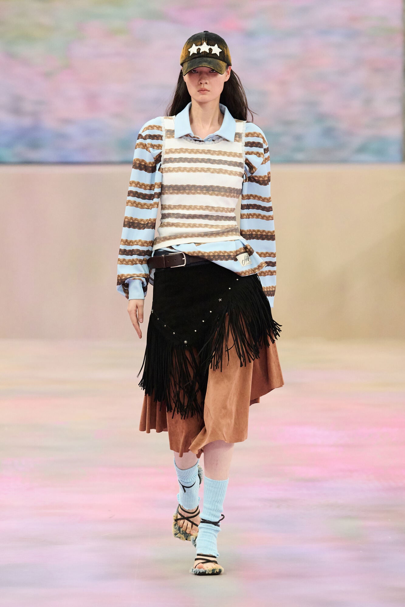 Andersson Bell - Hair Braid Stripe Tank Top (White) product image 7 | TRAB K-Fashion Australia