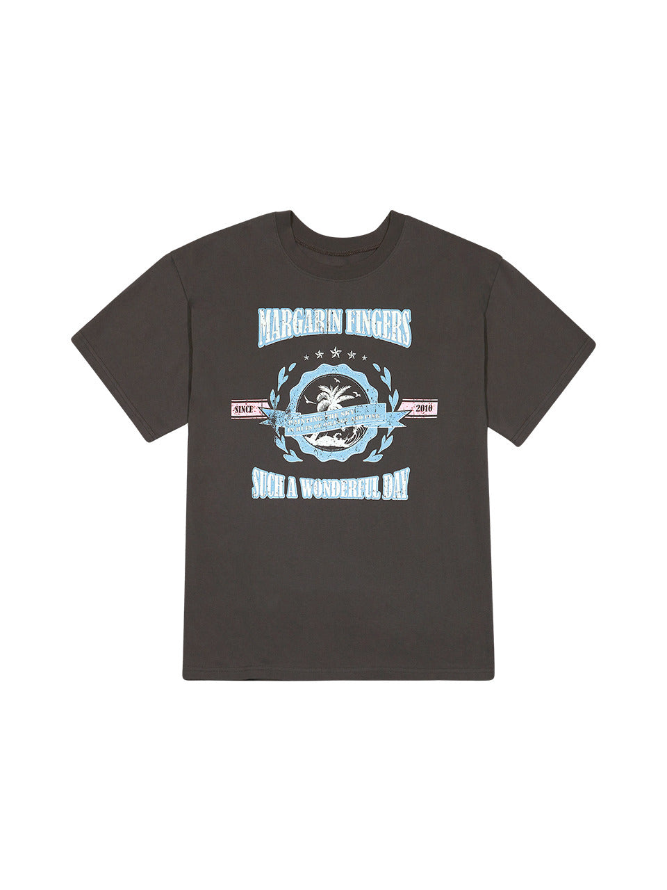Margarin Fingers - Palm Tree Boxy T-Shirt (Charcoal) product image 2 | TRAB K-Fashion Australia