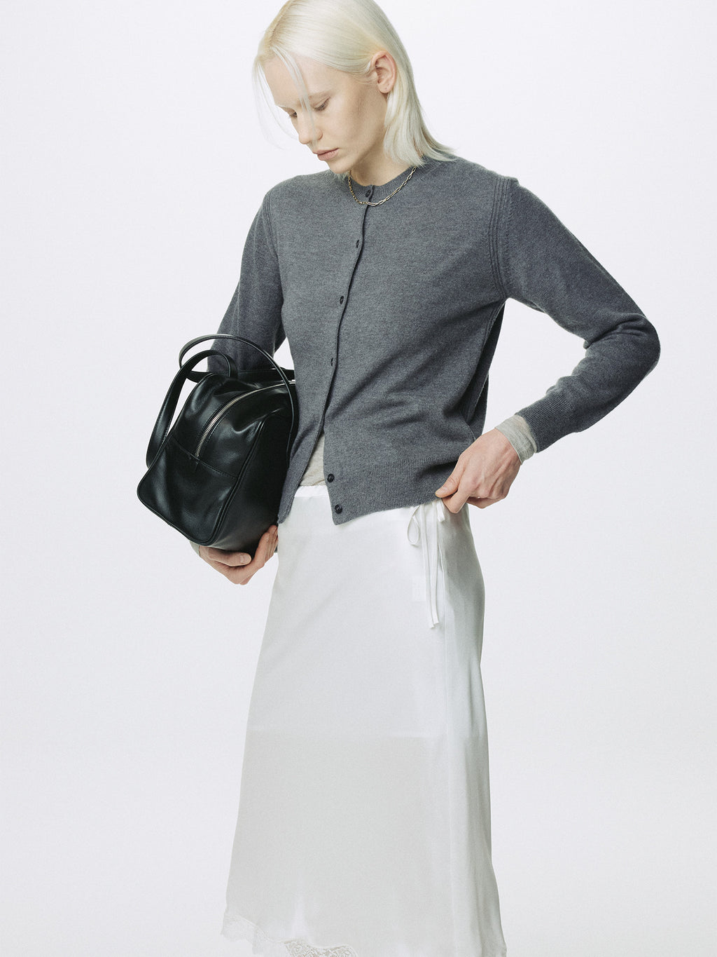 Tonywack - Super Fine Merino Wool Cardigan (Grey) product image 6 | TRAB K-Fashion Australia