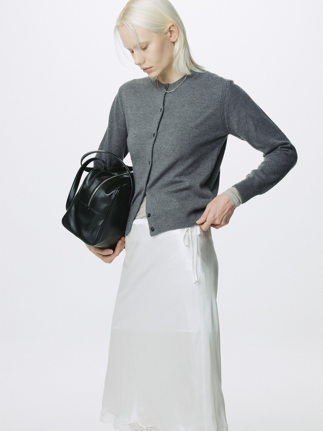 Tonywack - Super Fine Merino Wool Cardigan (Grey) product image 6 | TRAB K-Fashion Australia