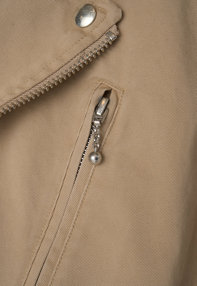Tonywack - Garment-Washed Cotton Gabardine Biker Jacket (Faded Beige) product image 17 | TRAB K-Fashion Australia