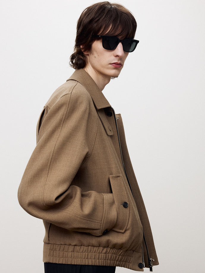 Tonywack - Melange Wool Oversized Blouson (Melange Camel) product image 6 | TRAB K-Fashion Australia