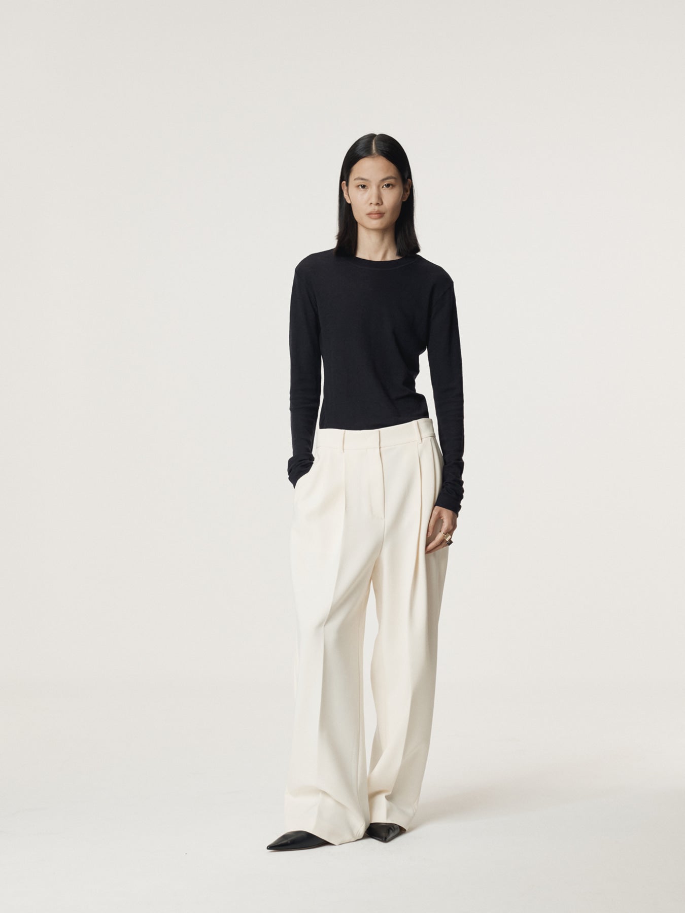 Recto - Slim Fit Wool Jersey T-Shirt (Dark Navy) product image 4 | TRAB K-Fashion Australia