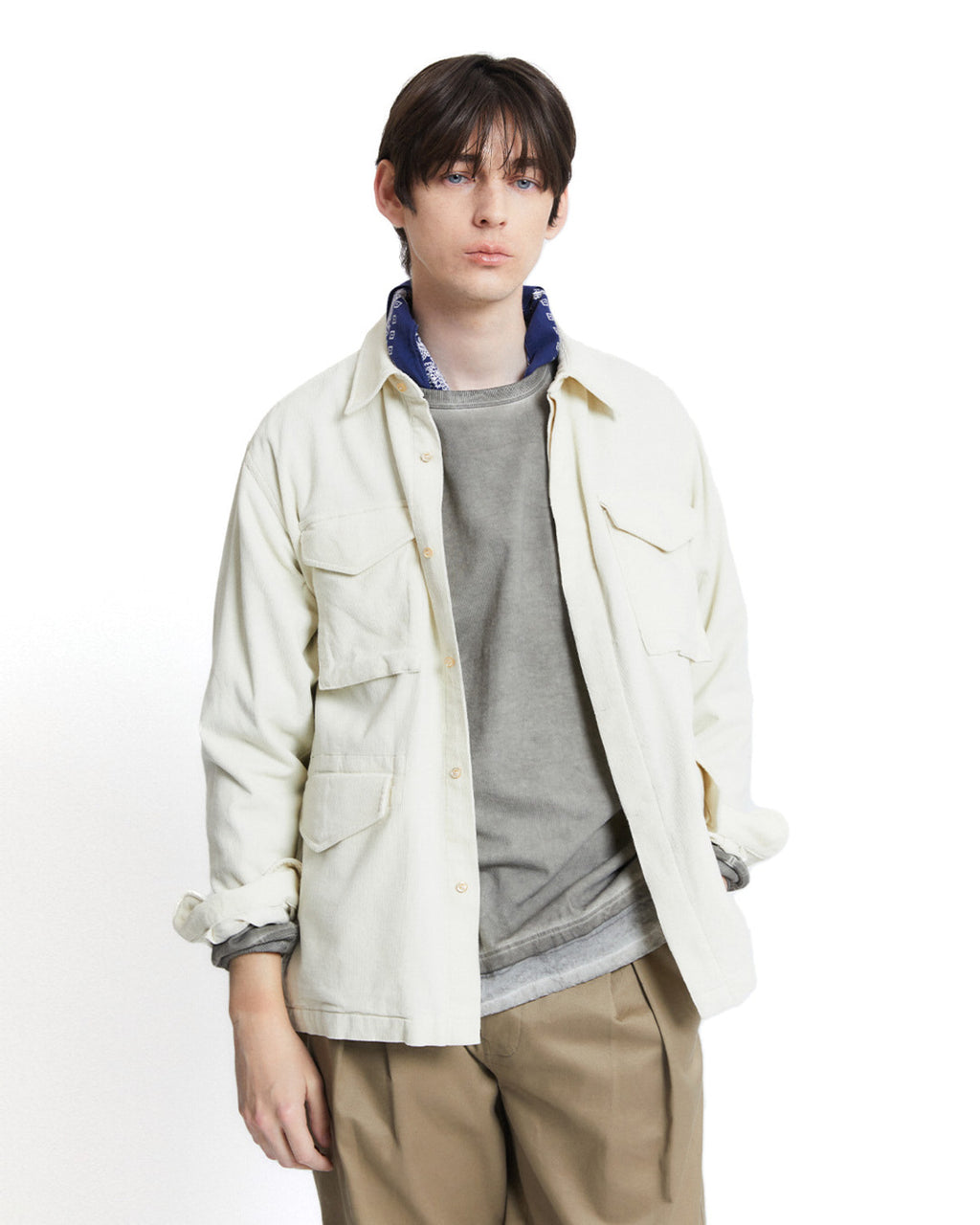 Eastlogue - M-65 Shirts (Ecru Corduroy) product image 2 | TRAB K-Fashion Australia