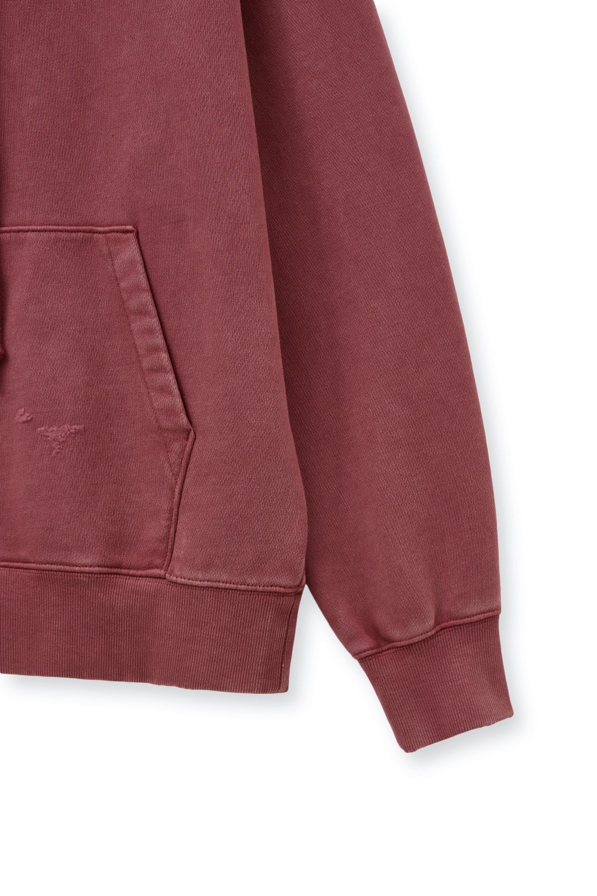 Matin Kim - Vintage Color Dying Logo Hoody (Red) product image 4 | TRAB K-Fashion Australia