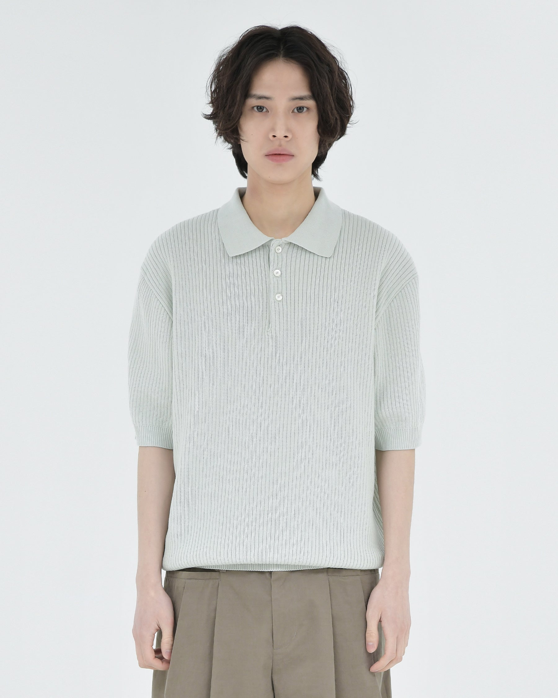 Brownyard - Knit Polo Shirt (Mint) product image 1 | TRAB K-Fashion Australia