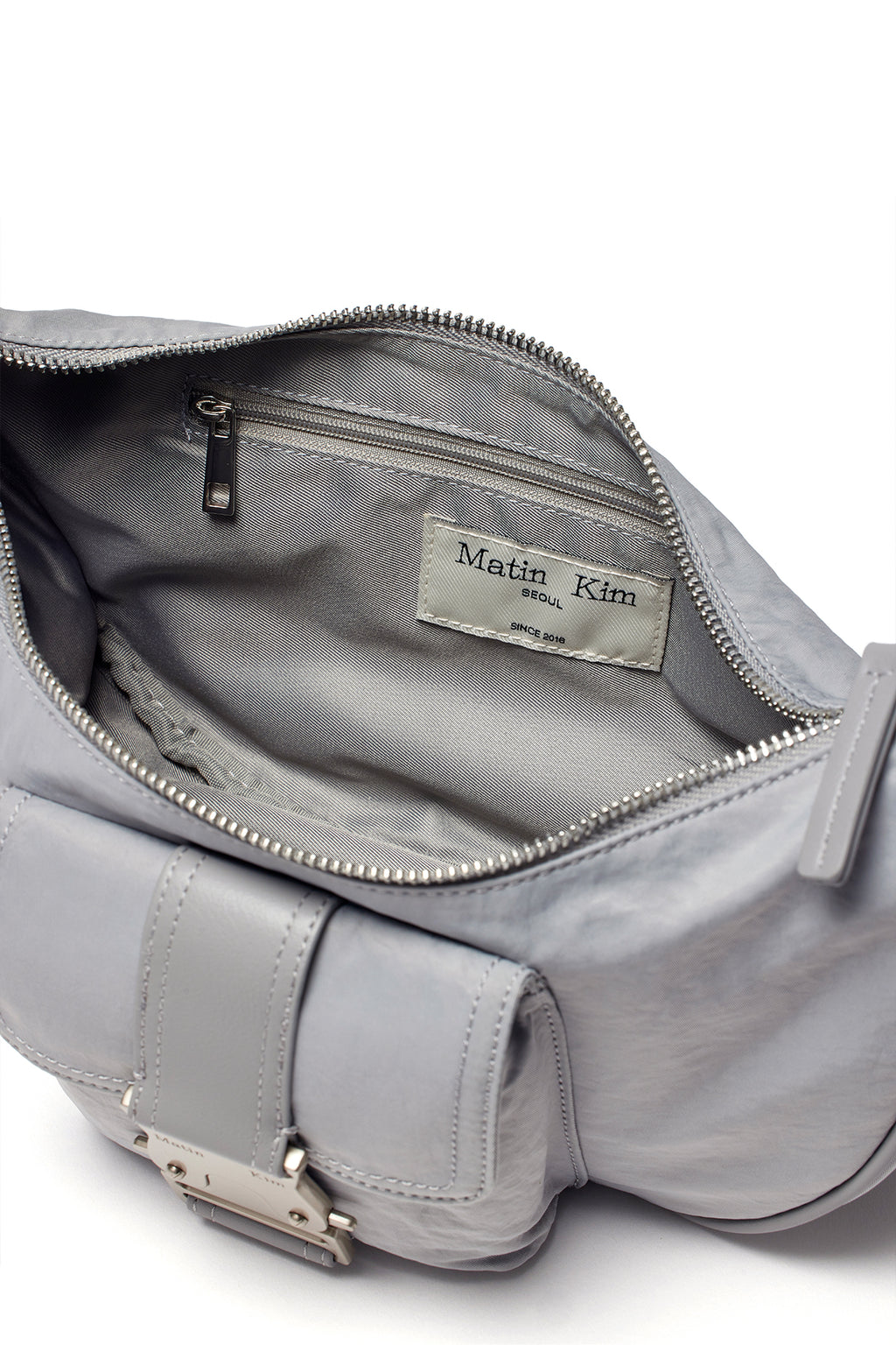 Matin Kim - Buckle Hobo Bag (Light Grey) product image 4 | TRAB K-Fashion Australia