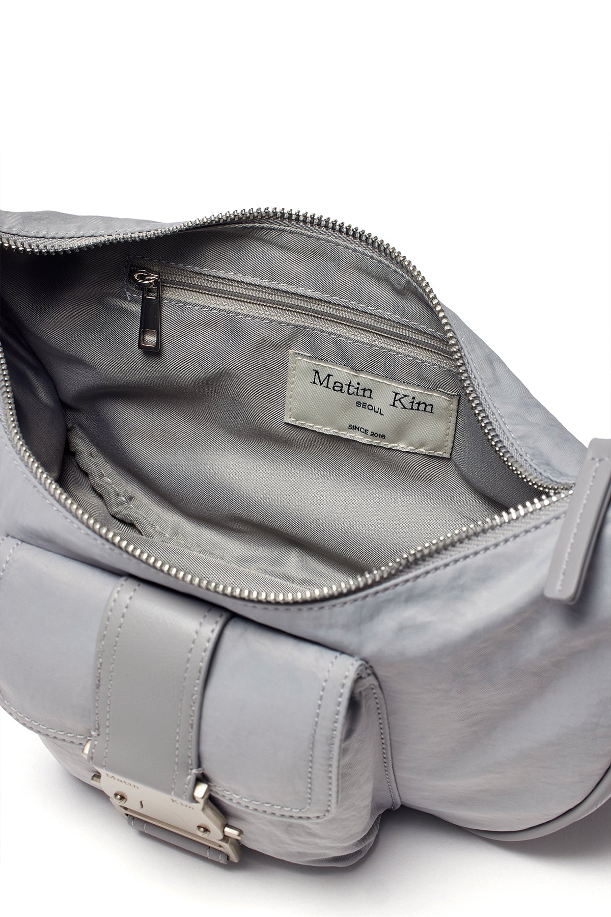 Matin Kim - Buckle Hobo Bag (Light Grey) product image 4 | TRAB K-Fashion Australia
