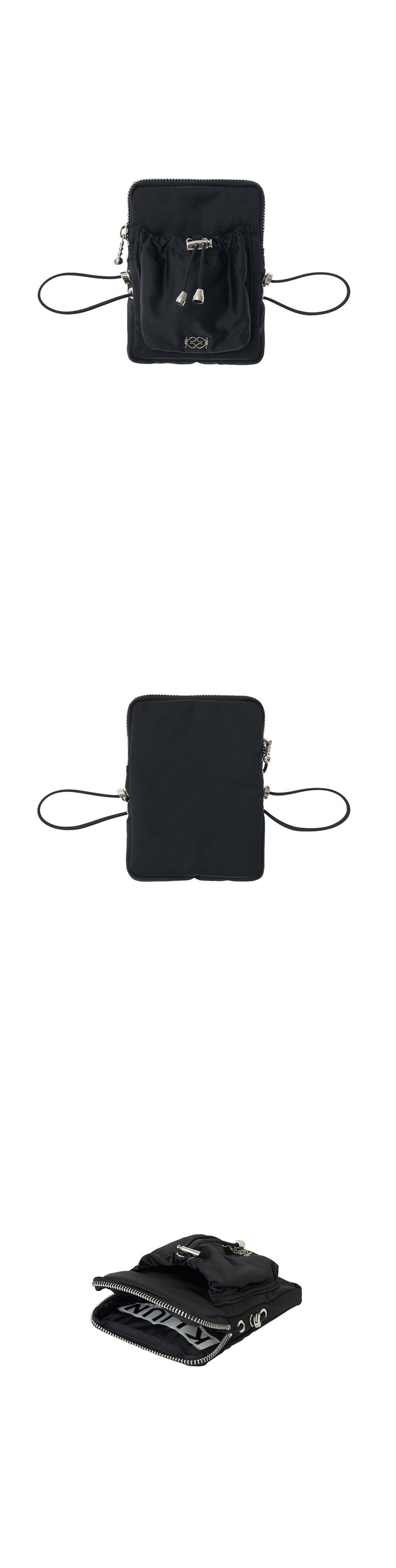 Kijun - Drawstring Mini Bag (Black) product image 1 | TRAB K-Fashion Australia