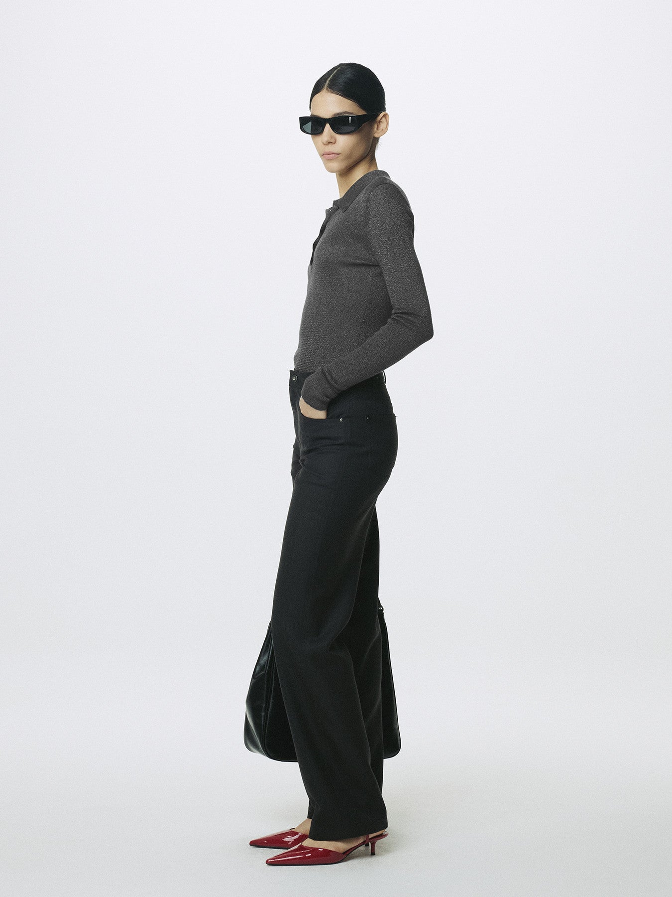 Tonywack - Wool 5 Pocket Straight Pants (Dark Charcoal) product image 8 | TRAB K-Fashion Australia