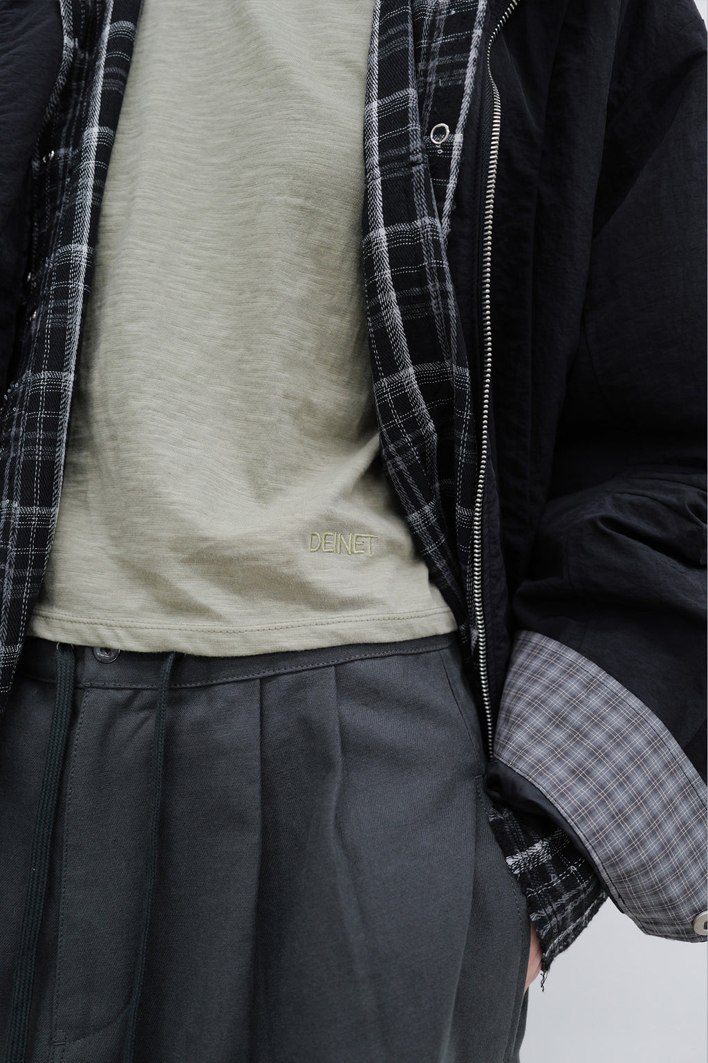 Deinet - Deinet Check Contrast Bomber Jacket (Black) product image 12 | TRAB K-Fashion Australia