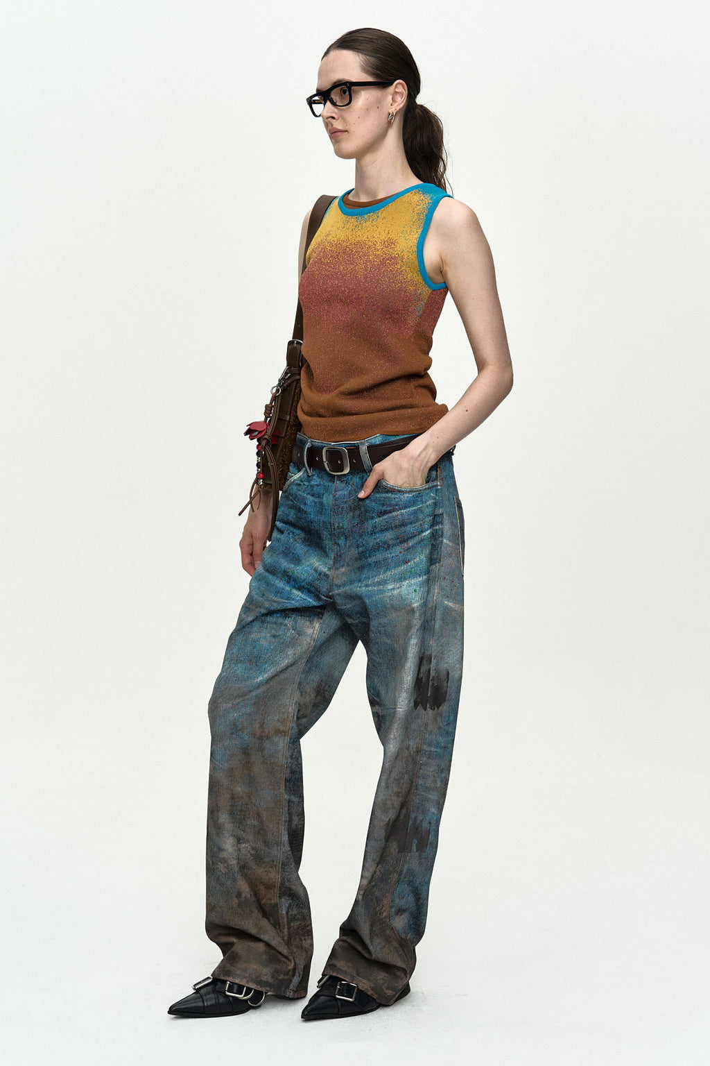 Andersson Bell - Airbrush Asym Tank Top (Multi) product image 3 | TRAB K-Fashion Australia
