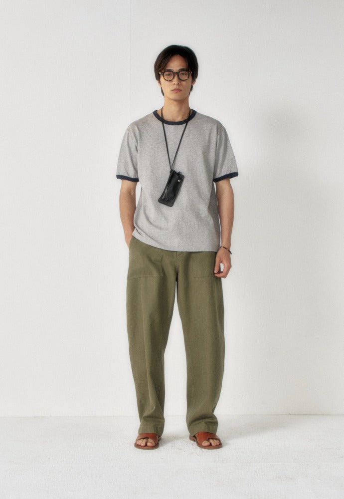 Art if acts - Slub Ringer Tee (Melange Grey/Navy) product image 1 | TRAB K-Fashion Australia