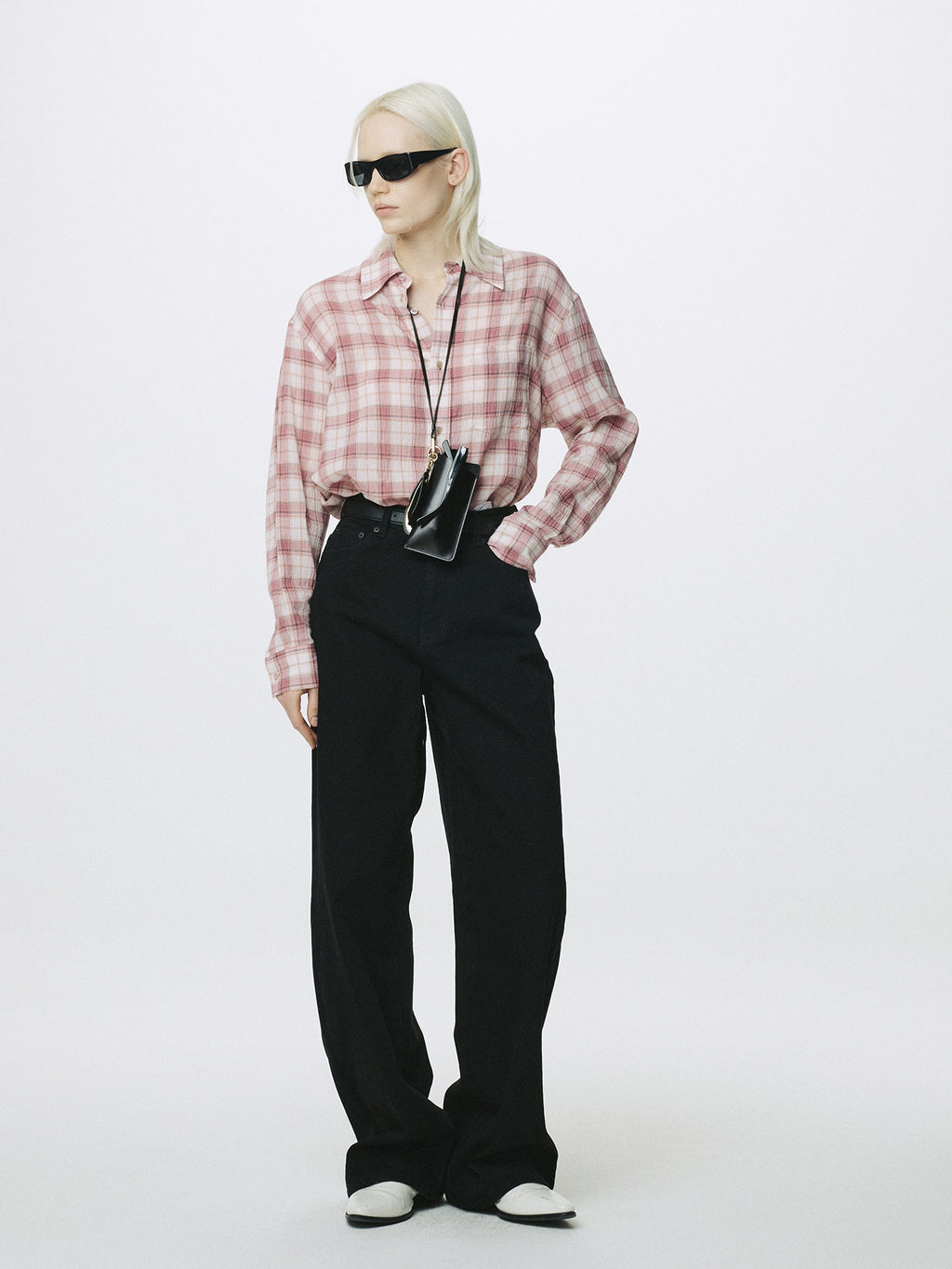Tonywack - Raw-Cut Cotton Check Shirt (Pink Check) product image 6 | TRAB K-Fashion Australia